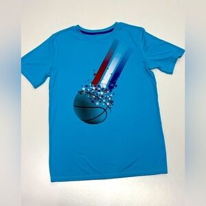 ALL In Motion - Boys Short Sleeve Lightweight Graphic T-Shirt - Aqua